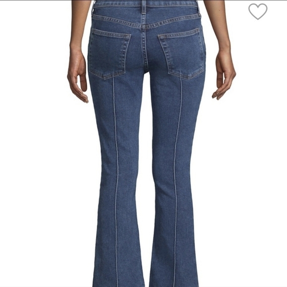 Cotton Citizen x Revolve fly front black cropped bell bottom jeans W26 l 27. NWT - Picture 3 of 7